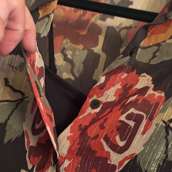 Floral Sheer Button-Up Jacket - Picture 3 of 6